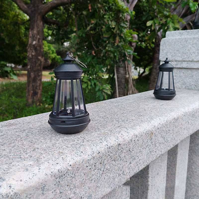 Modern Minimalist Solar Portable Round Tower Iron LED Outdoor Light For Garden | Stornfield