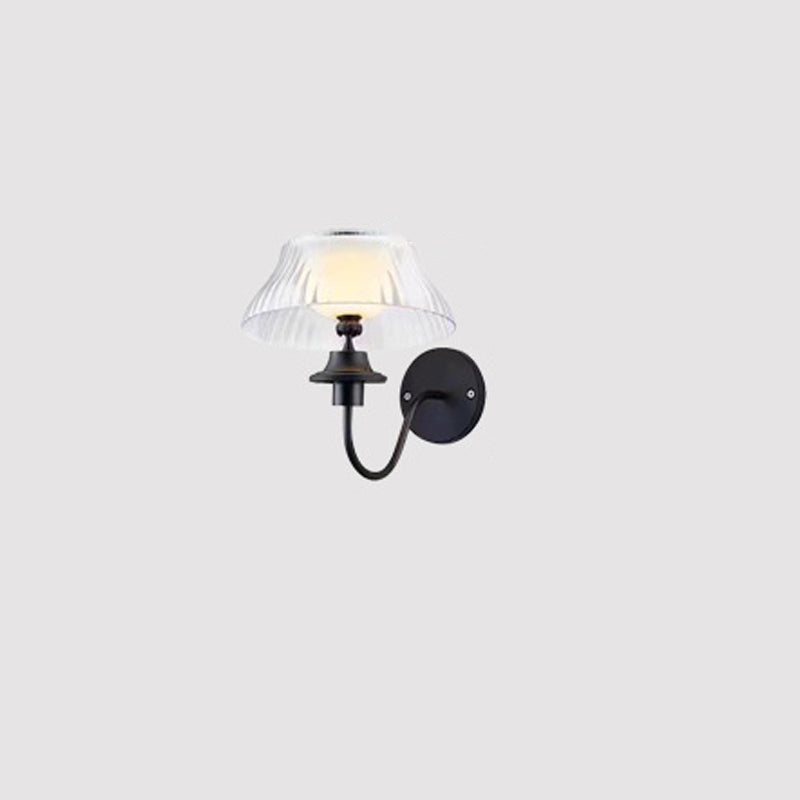 Modern Minimalist Round Half Ball Curved Pole Iron ABS LED Outdoor Wall Sconce Lamp For Garden | Stornfield
