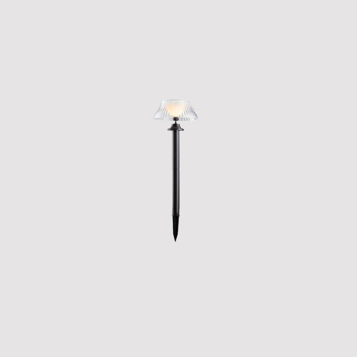 Modern Minimalist Round Half Ball Long Pole Iron ABS LED Ground Plug Outdoor Light For Garden | Stornfield