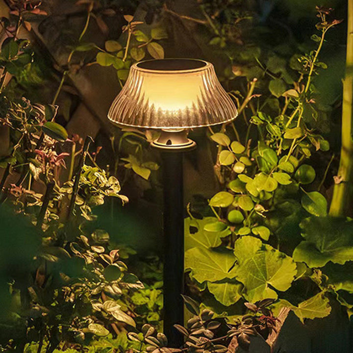 Modern Minimalist Round Half Ball Long Pole Iron ABS LED Ground Plug Outdoor Light For Garden | Stornfield