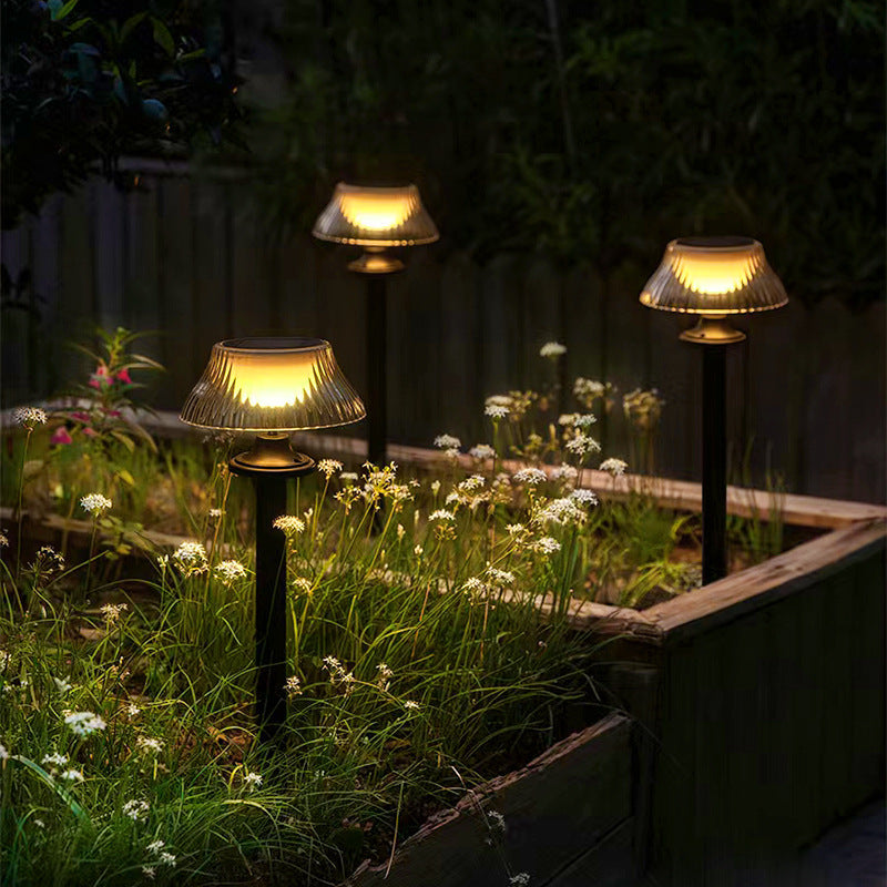 Modern Minimalist Round Half Ball Long Pole Iron ABS LED Ground Plug Outdoor Light For Garden | Stornfield