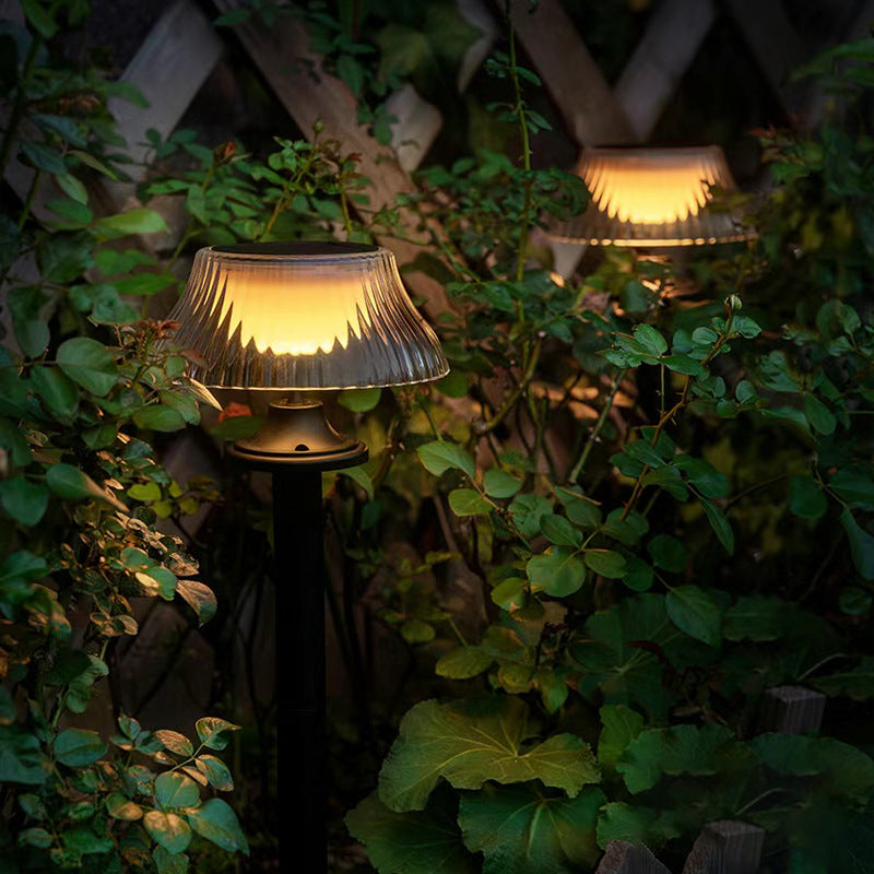 Modern Minimalist Round Half Ball Long Pole Iron ABS LED Ground Plug Outdoor Light For Garden | Stornfield