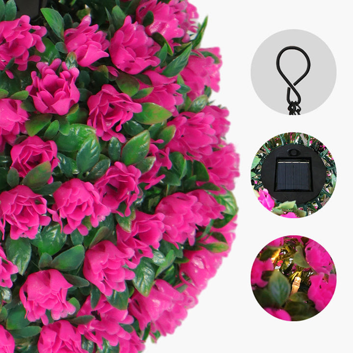 Modern Art Deco Round Flower Bouquet Plastic LED Outdoor Light For Garden | Stornfield