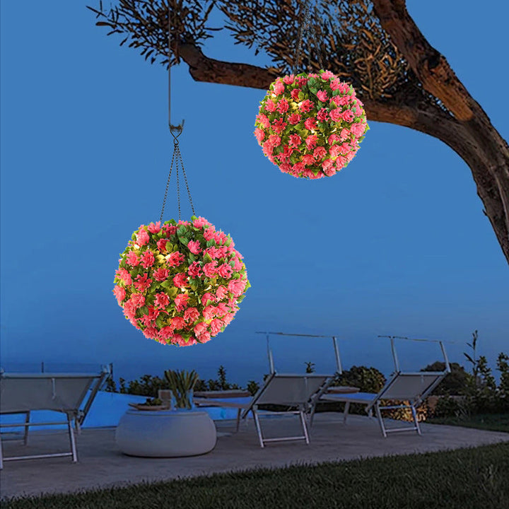 Modern Art Deco Round Flower Bouquet Plastic LED Outdoor Light For Garden | Stornfield