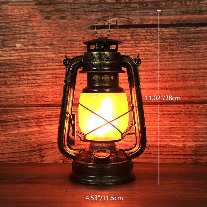 Stornfield | Vintage Traditional Round Iron Acrylic LED Table Lamp for Living Room