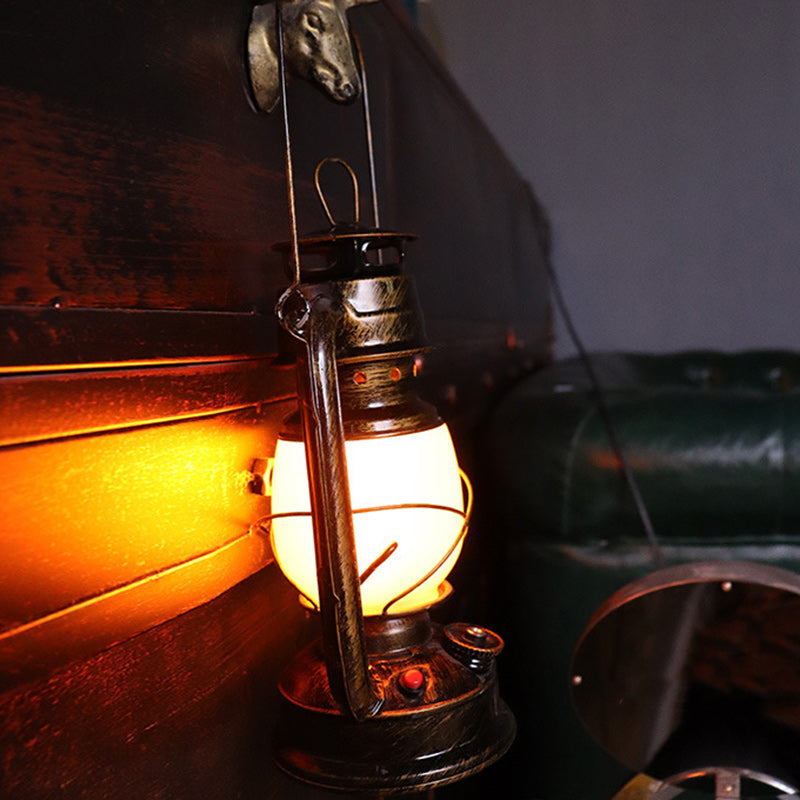 Stornfield | Vintage Traditional Round Iron Acrylic LED Table Lamp for Living Room