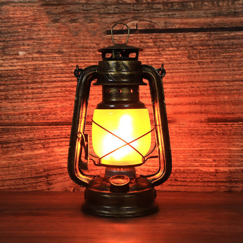 Stornfield | Vintage Traditional Round Iron Acrylic LED Table Lamp for Living Room