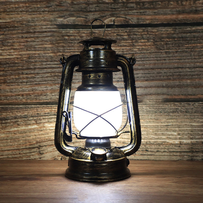 Stornfield | Vintage Traditional Round Iron Acrylic LED Table Lamp for Living Room