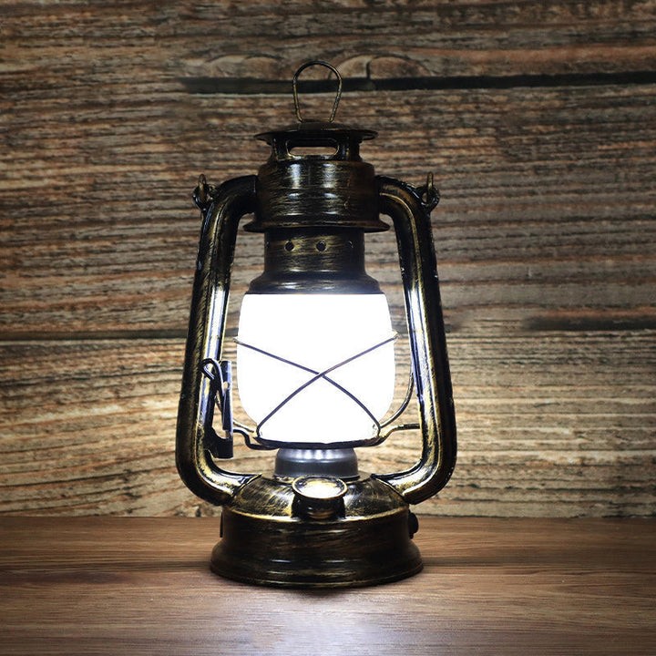 Stornfield | Vintage Traditional Round Iron Acrylic LED Table Lamp for Living Room