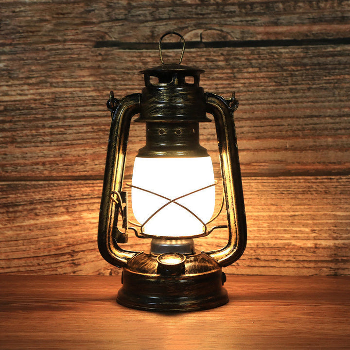 Stornfield | Vintage Traditional Round Iron Acrylic LED Table Lamp for Living Room