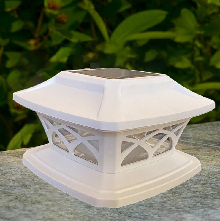 Modern Simplicity Square Plastic LED Post Head Light Outdoor Light For Garden | Stornfield