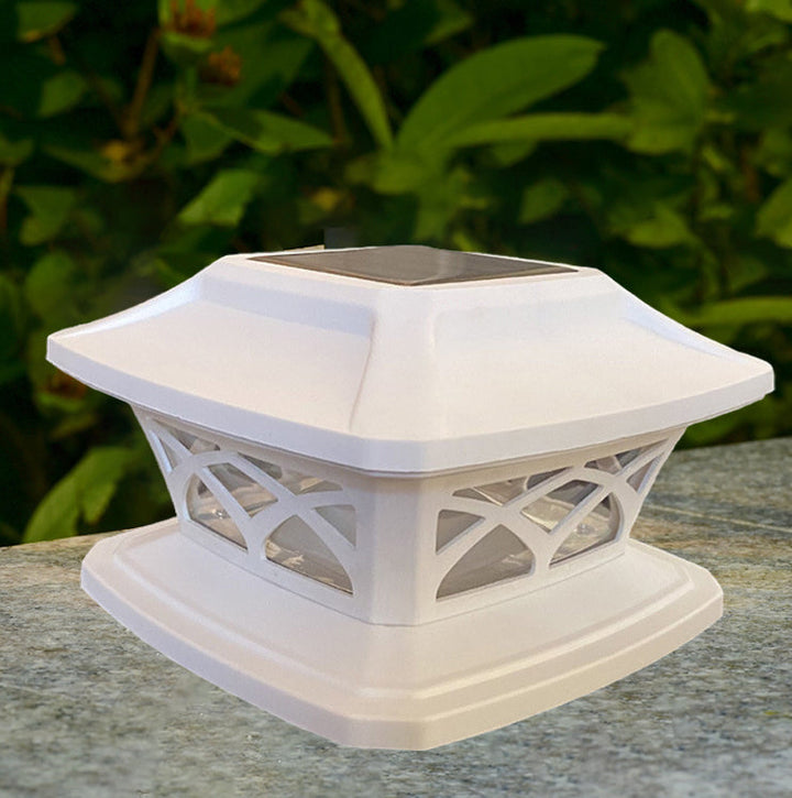 Modern Simplicity Square Plastic LED Post Head Light Outdoor Light For Garden | Stornfield