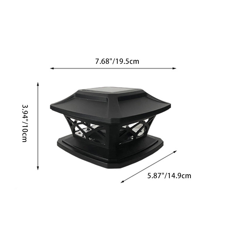 Modern Simplicity Square Plastic LED Post Head Light Outdoor Light For Garden | Stornfield