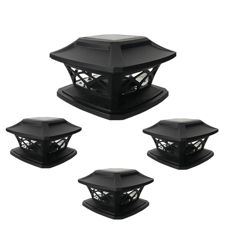 Modern Simplicity Square Plastic LED Post Head Light Outdoor Light For Garden | Stornfield