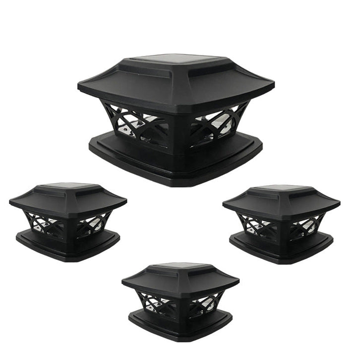 Modern Simplicity Square Plastic LED Post Head Light Outdoor Light For Garden | Stornfield