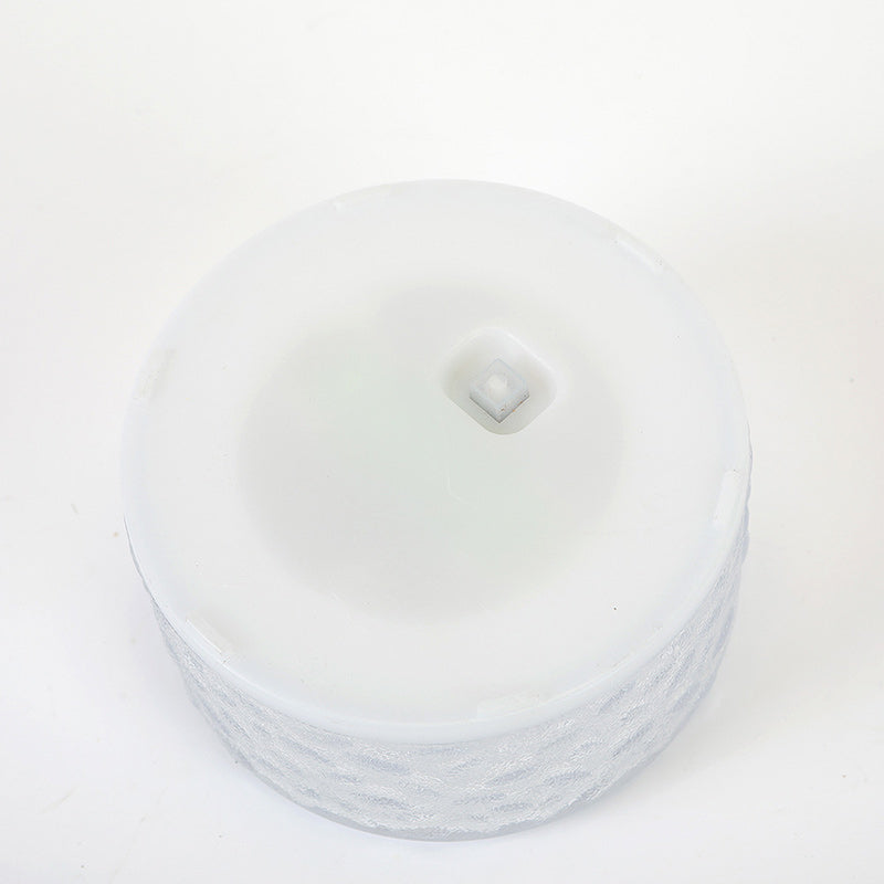 Modern Minimalist Solar Round Ice Brick Shape Acrylic LED Outdoor Light For Garden | Stornfield