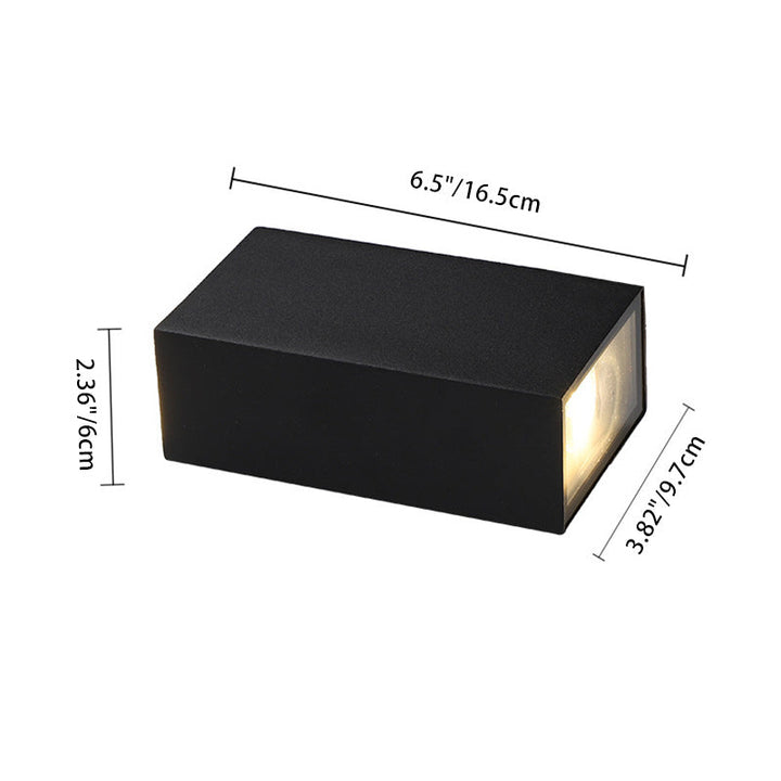 Modern Minimalist Waterproof Rectangular Aluminum LED Outdoor Wall Sconce Lamp For Outdoor Patio | Stornfield