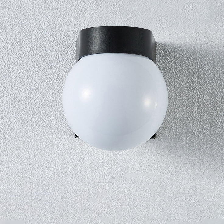 Modern Simplicity Waterproof Orb Polycarbonate Acrylic 1-Light Wall Sconce Lamp For Outdoor Patio | Stornfield