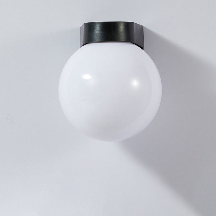 Modern Simplicity Waterproof Orb Polycarbonate Acrylic 1-Light Wall Sconce Lamp For Outdoor Patio | Stornfield