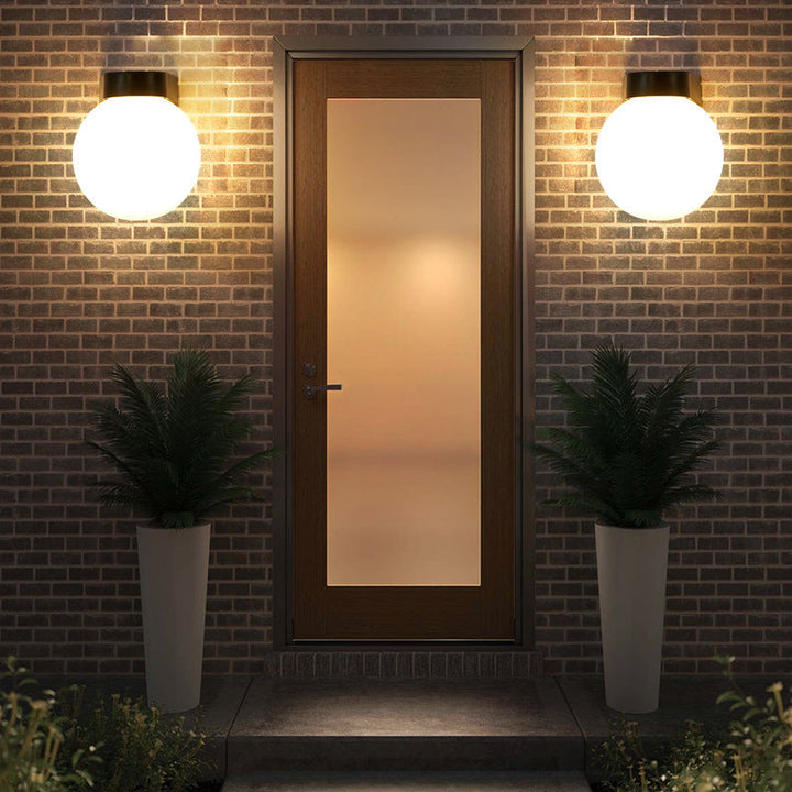Modern Simplicity Waterproof Orb Polycarbonate Acrylic 1-Light Wall Sconce Lamp For Outdoor Patio | Stornfield