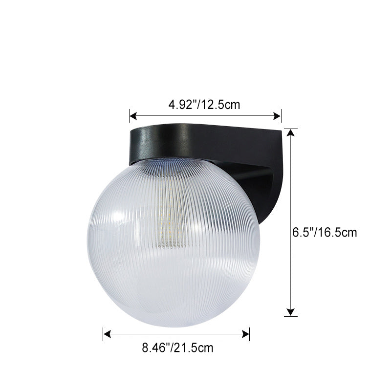 Modern Simplicity Waterproof Orb Polycarbonate Acrylic 1-Light Wall Sconce Lamp For Outdoor Patio | Stornfield