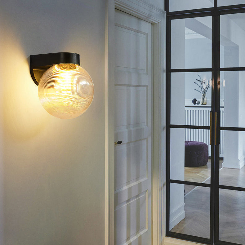Modern Simplicity Waterproof Orb Polycarbonate Acrylic 1-Light Wall Sconce Lamp For Outdoor Patio | Stornfield
