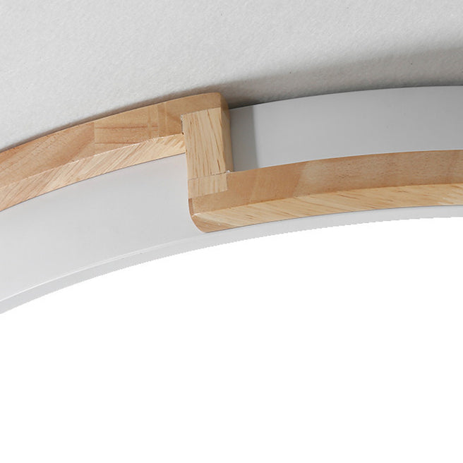 Stornfield | LumenCraft Plafonnier LED Nordique | Cadre en Bois | Abat-jour en Acrylique | Luminaire d'Ambiance | Pour Chambre et Salon
