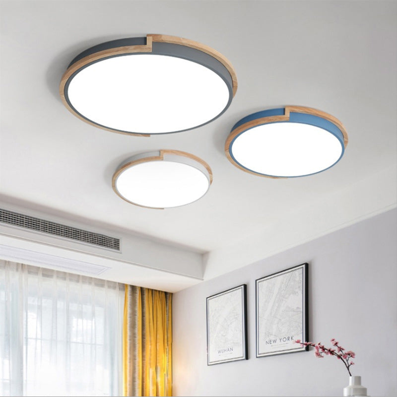 Stornfield | LumenCraft Plafonnier LED Nordique | Cadre en Bois | Abat-jour en Acrylique | Luminaire d'Ambiance | Pour Chambre et Salon