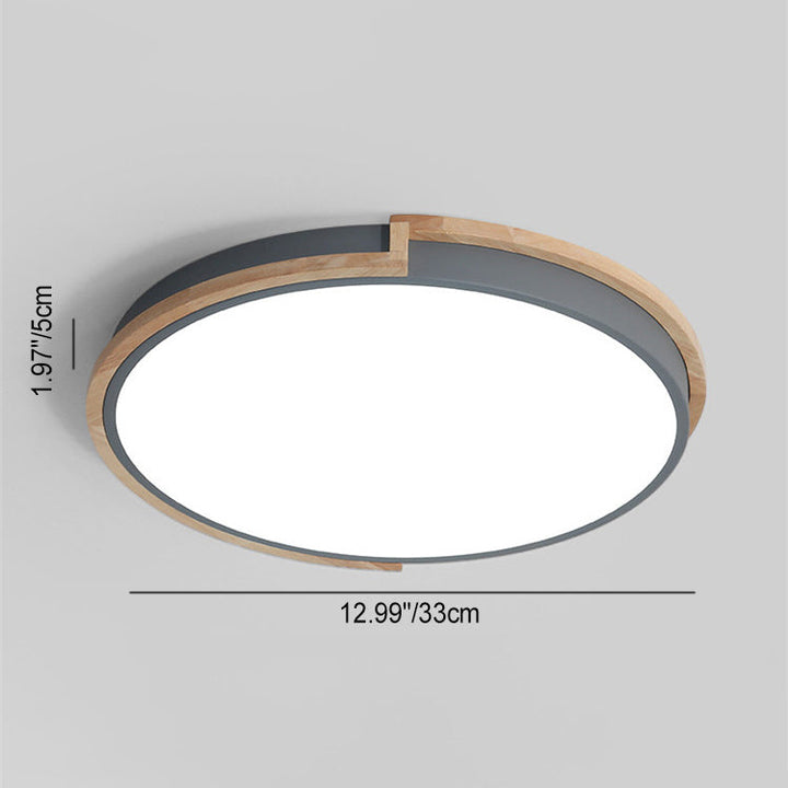 Stornfield | LumenCraft Plafonnier LED Nordique | Cadre en Bois | Abat-jour en Acrylique | Luminaire d'Ambiance | Pour Chambre et Salon