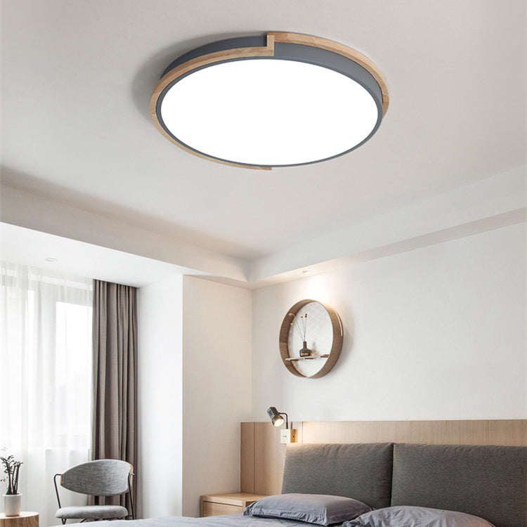 Stornfield | LumenCraft Plafonnier LED Nordique | Cadre en Bois | Abat-jour en Acrylique | Luminaire d'Ambiance | Pour Chambre et Salon