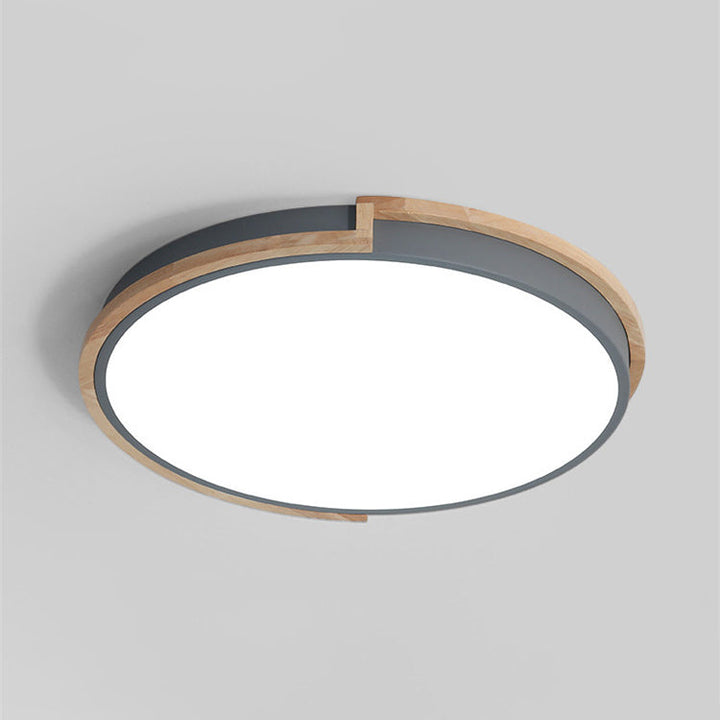 Stornfield | LumenCraft Plafonnier LED Nordique | Cadre en Bois | Abat-jour en Acrylique | Luminaire d'Ambiance | Pour Chambre et Salon
