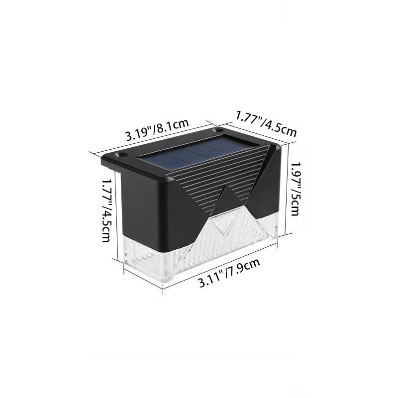 Modern Minimalist Solar Waterproof Rectangular Plastic LED Outdoor Light For Garden | Stornfield