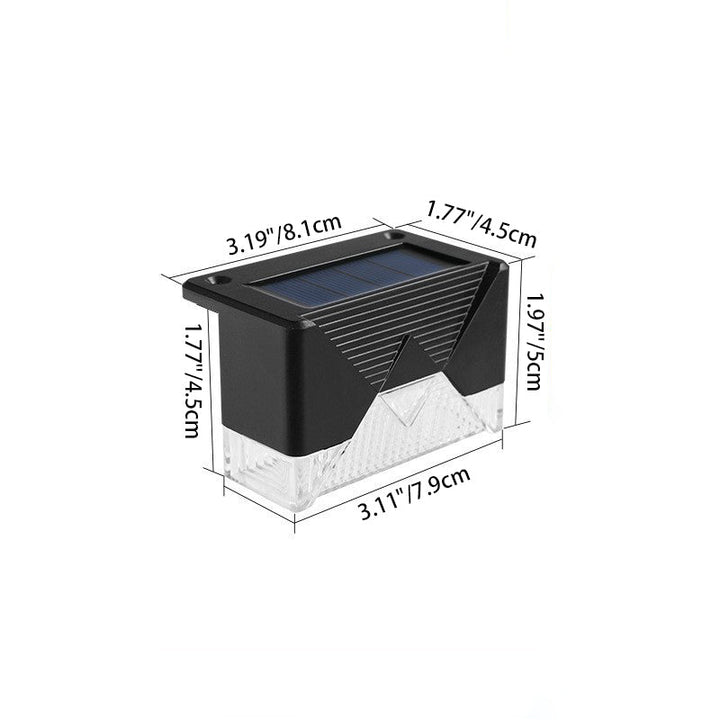 Modern Minimalist Solar Waterproof Rectangular Plastic LED Outdoor Light For Garden | Stornfield
