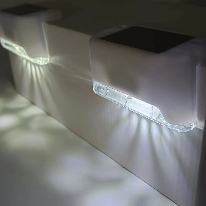 Modern Minimalist Solar Waterproof Rectangular Plastic LED Outdoor Light For Garden | Stornfield
