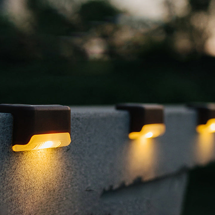 Modern Minimalist Solar Waterproof Rectangular Plastic LED Outdoor Light For Garden | Stornfield