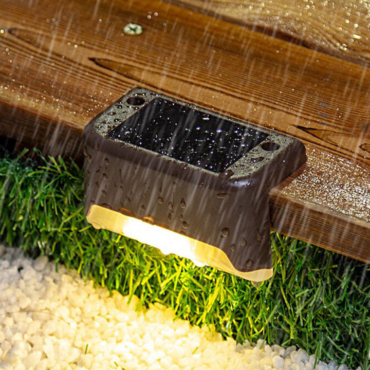 Modern Minimalist Solar Waterproof Rectangular Plastic LED Outdoor Light For Garden | Stornfield