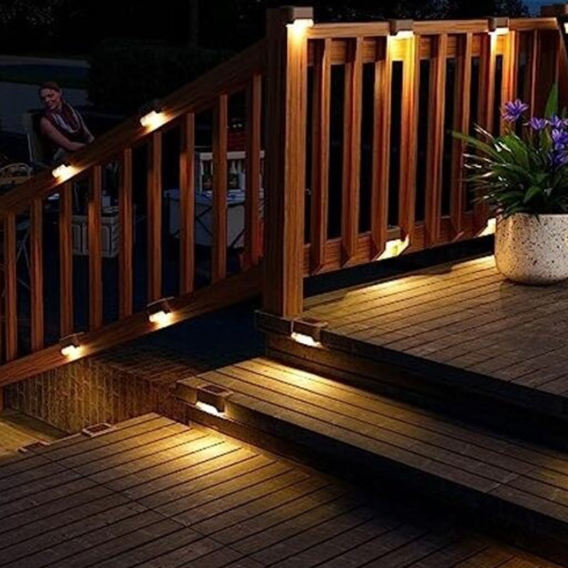 Modern Minimalist Solar Waterproof Rectangular Plastic LED Outdoor Light For Garden | Stornfield