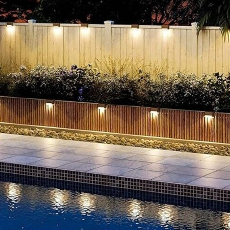 Modern Minimalist Solar Waterproof Rectangular Plastic LED Outdoor Light For Garden | Stornfield