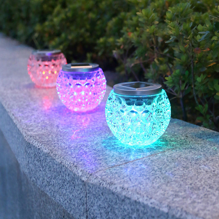 Modern Art Deco Solar Glass Jar Full Of Stars ABS Stainless Steel LED Outdoor Lights For Garden | Stornfield