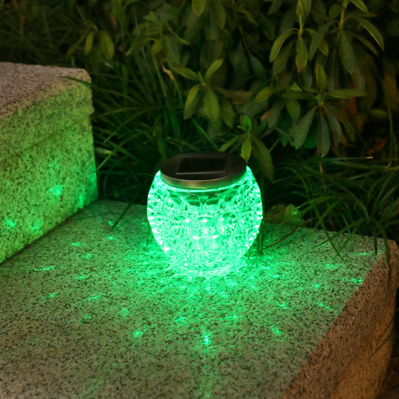 Modern Art Deco Solar Glass Jar Full Of Stars ABS Stainless Steel LED Outdoor Lights For Garden | Stornfield