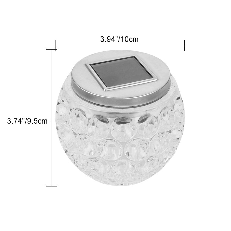 Modern Art Deco Solar Glass Jar Full Of Stars ABS Stainless Steel LED Outdoor Lights For Garden | Stornfield