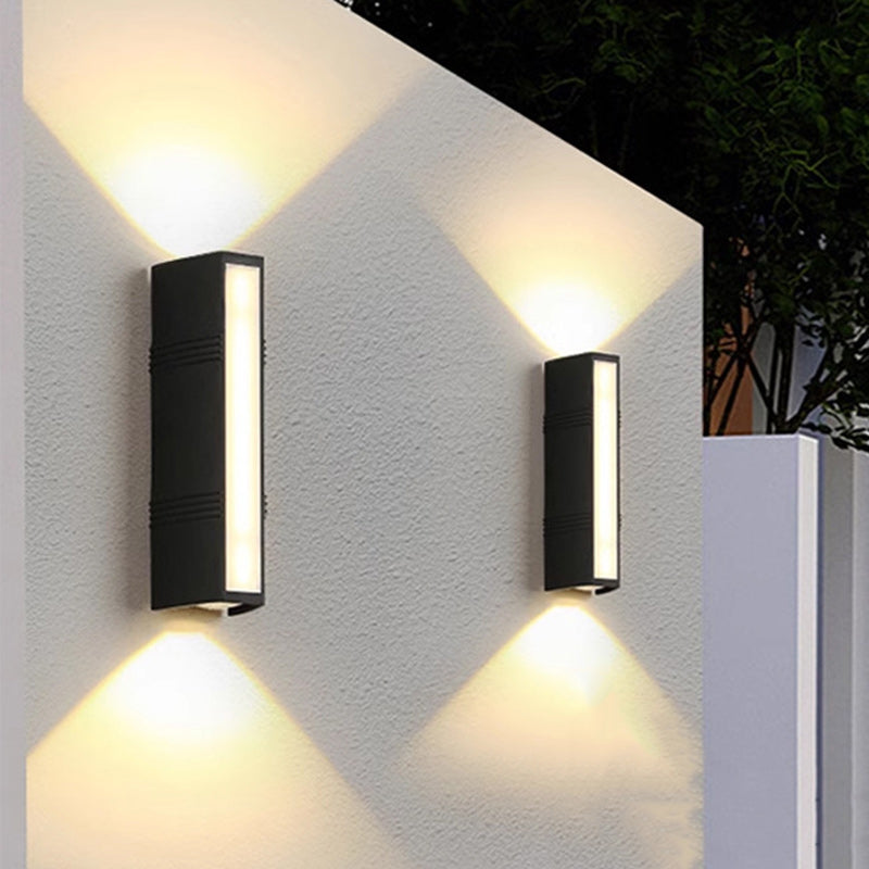Modern Minimalist Column Plastic LED Wall Sconce Lamp For Garden | Stornfield