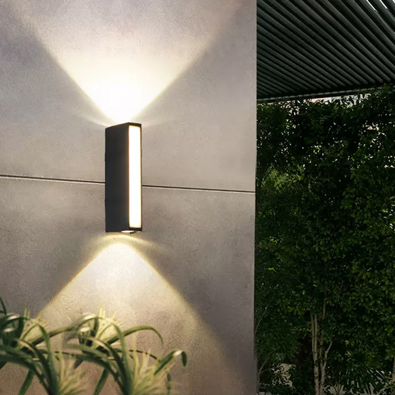 Modern Minimalist Column Plastic LED Wall Sconce Lamp For Garden | Stornfield