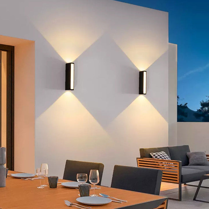 Modern Minimalist Column Plastic LED Wall Sconce Lamp For Garden | Stornfield