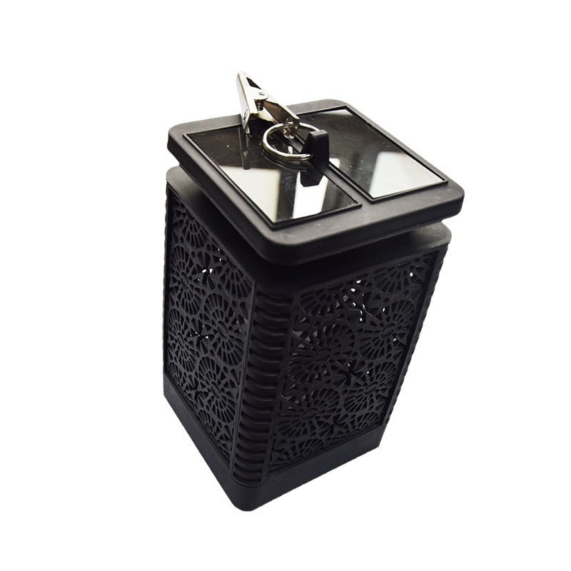 Contemporary Retro Solar Waterproof Rectangular Lantern Flame ABS LED Landscape Lighting Outdoor Light For Outdoor | Stornfield