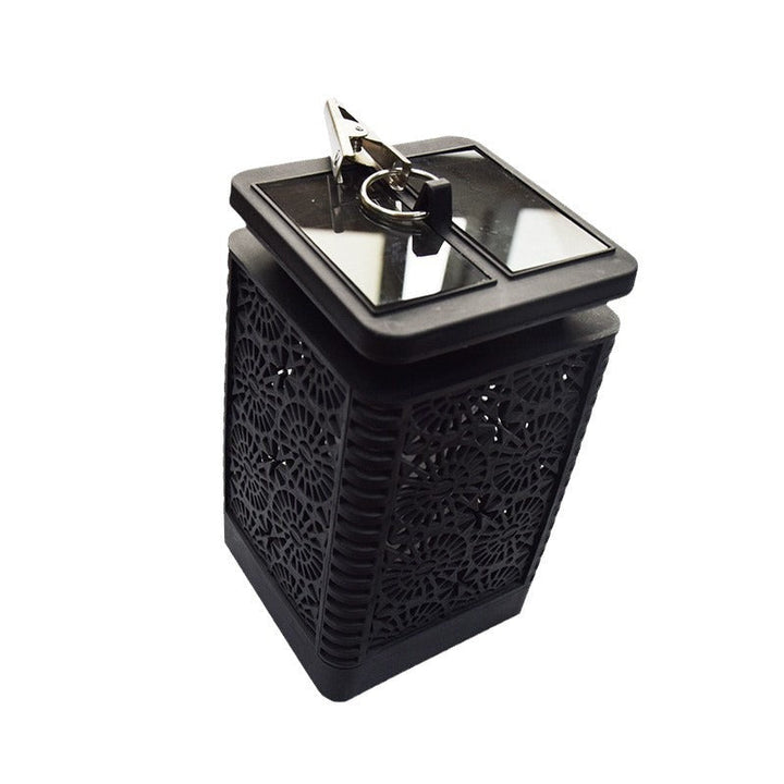 Contemporary Retro Solar Waterproof Rectangular Lantern Flame ABS LED Landscape Lighting Outdoor Light For Outdoor | Stornfield
