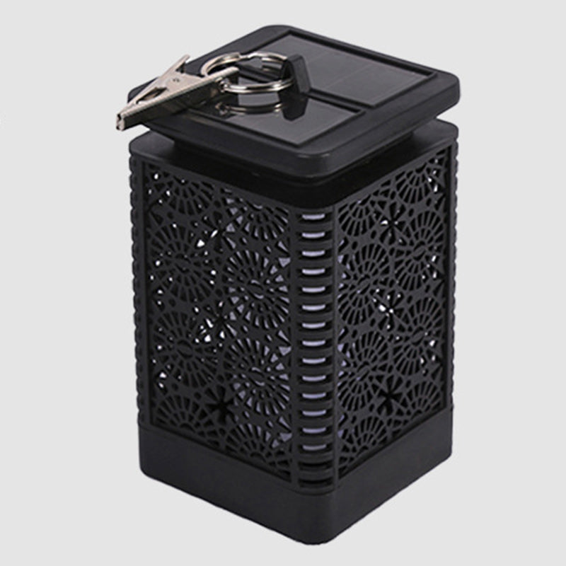 Contemporary Retro Solar Waterproof Rectangular Lantern Flame ABS LED Landscape Lighting Outdoor Light For Outdoor | Stornfield