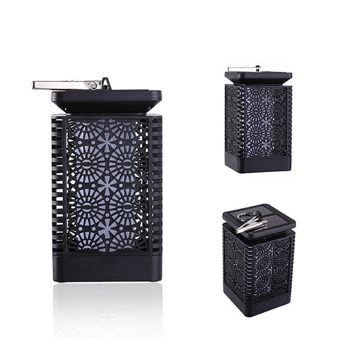 Contemporary Retro Solar Waterproof Rectangular Lantern Flame ABS LED Landscape Lighting Outdoor Light For Outdoor | Stornfield