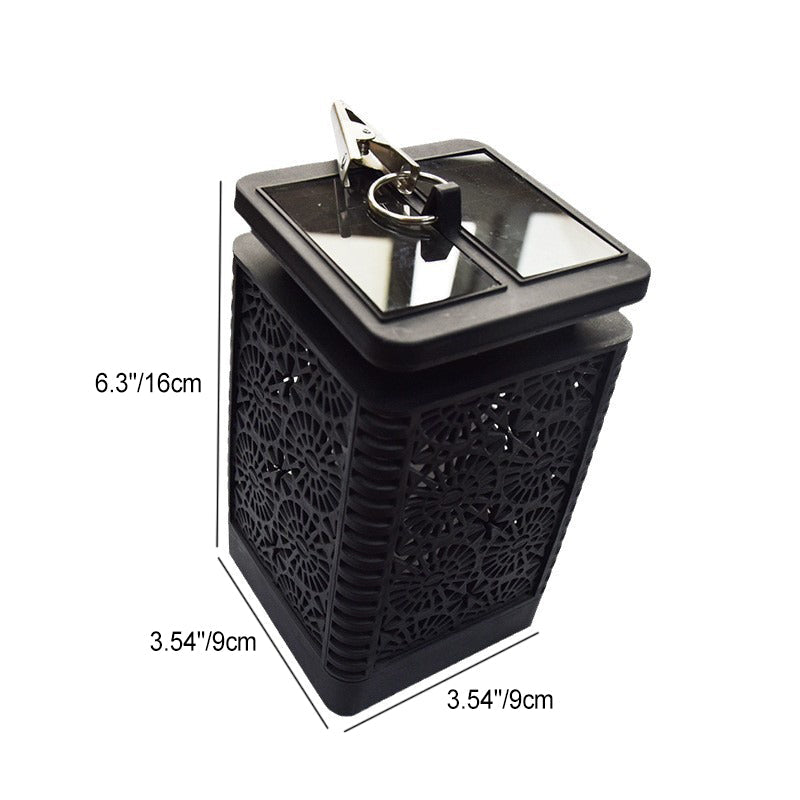 Contemporary Retro Solar Waterproof Rectangular Lantern Flame ABS LED Landscape Lighting Outdoor Light For Outdoor | Stornfield