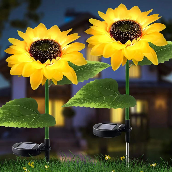 Contemporary Creative Artificial Flower LED Solar Waterproof Lawn Insert Light For Outdoor Patio | Stornfield